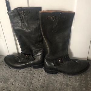 Fiorentini + Baker leather biker boot